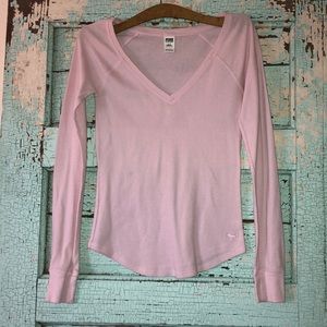 Victoria’s Secret Henley V Neck PINK S